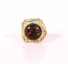 Handmade Silver Plated Ring with Labradorite Gemstone for Women
